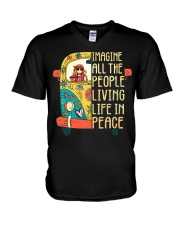Imagine all the people V-Neck T-Shirt tile