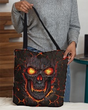 Burning skull All-over Tote aos-all-over-tote-lifestyle-front-10