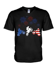 American independence day V-Neck T-Shirt tile