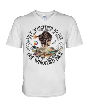 They whispered to her V-Neck T-Shirt tile