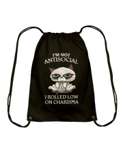 I'm not antisocial Drawstring Bag tile
