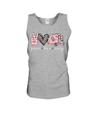 Peace love camp Unisex Tank tile