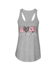 Peace love camp Ladies Flowy Tank tile