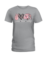 Peace love camp Ladies T-Shirt tile
