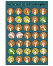Asl retro alphabet 11x17 Poster front