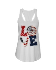 Love Independence day Ladies Flowy Tank tile