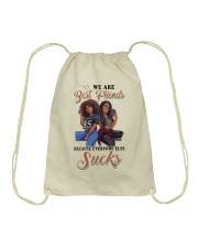 We are best friends Drawstring Bag tile