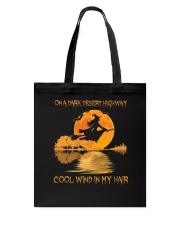 On a dark desert highway Halloween Tote Bag tile