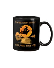 On a dark desert highway Halloween Mug tile