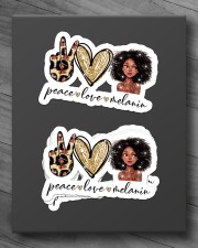 Peace love melanin Sticker - 4 pack (Horizontal) aos-sticker-4-pack-horizontal-lifestyle-front-10