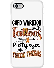 COPD warrior with tattoos Phone Case tile