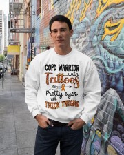 COPD warrior with tattoos Crewneck Sweatshirt lifestyle-unisex-sweatshirt-front-2