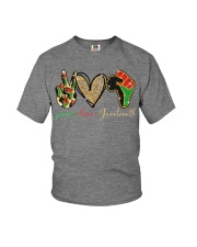 Peace Love Juneteenth - Printed apparels Youth T-Shirt tile