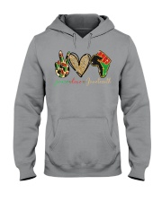 Peace Love Juneteenth - Printed apparels Hooded Sweatshirt tile
