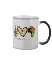Peace Love Juneteenth - Printed apparels Color Changing Mug tile