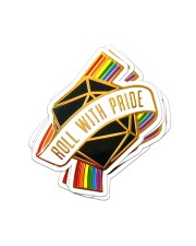Roll with pride Sticker - 4 pack (Vertical) front