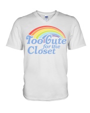 Too cute for the closet V-Neck T-Shirt tile