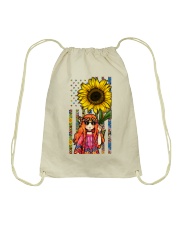 Happy little hippie Independence day Drawstring Bag tile