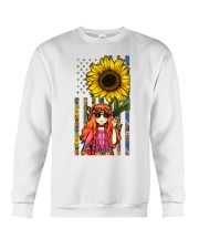 Happy little hippie Independence day Crewneck Sweatshirt tile