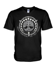 Hello darkness V-Neck T-Shirt tile