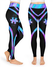 I Love Someone With Autism High Waist Leggings front