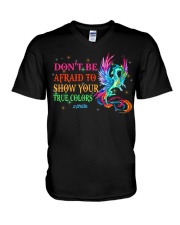 Don't be afraid V-Neck T-Shirt tile