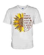 I becamer a nurse V-Neck T-Shirt tile