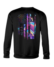 Trucker holographic heart Crewneck Sweatshirt tile
