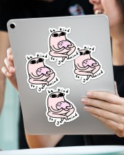 Be kind to ya mind Sticker - 4 pack (Vertical) aos-sticker-4-pack-vertical-lifestyle-front-11