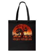Witches with hitches Tote Bag tile