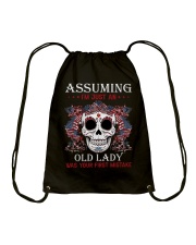 Assuming I'm just an old lady Independence day Drawstring Bag tile