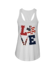 Love Independence day Ladies Flowy Tank tile