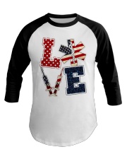Love Independence day Baseball Tee tile