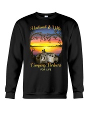 Husband and wife camping partners for life Crewneck Sweatshirt tile