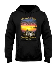 Husband and wife camping partners for life Hooded Sweatshirt tile