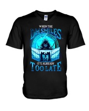When the DM Smiles It's Already Too Late V-Neck T-Shirt tile