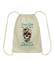 Some girls are just born with Drawstring Bag tile