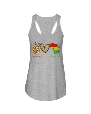 Peace love reggae Ladies Flowy Tank tile