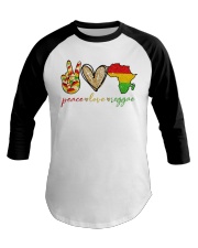 Peace love reggae Baseball Tee tile