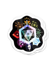 Holographic D20 Sticker - 4 pack (Vertical) front