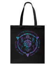 Into the darkness I roll Tote Bag tile