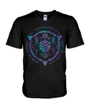 Into the darkness I roll V-Neck T-Shirt tile