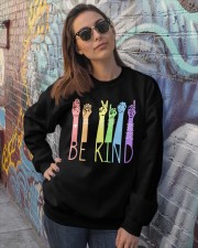 Be kind Crewneck Sweatshirt lifestyle-unisex-sweatshirt-front-3
