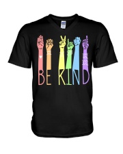 Be kind V-Neck T-Shirt tile