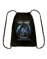 Sorry I'm late Drawstring Bag tile