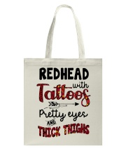 Redhead with tatoos Tote Bag tile