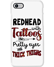 Redhead with tatoos Phone Case tile