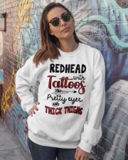 Redhead with tatoos Crewneck Sweatshirt lifestyle-unisex-sweatshirt-front-3
