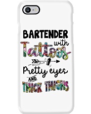 Bartender with tattoos Phone Case tile