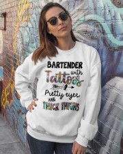 Bartender with tattoos Crewneck Sweatshirt lifestyle-unisex-sweatshirt-front-3